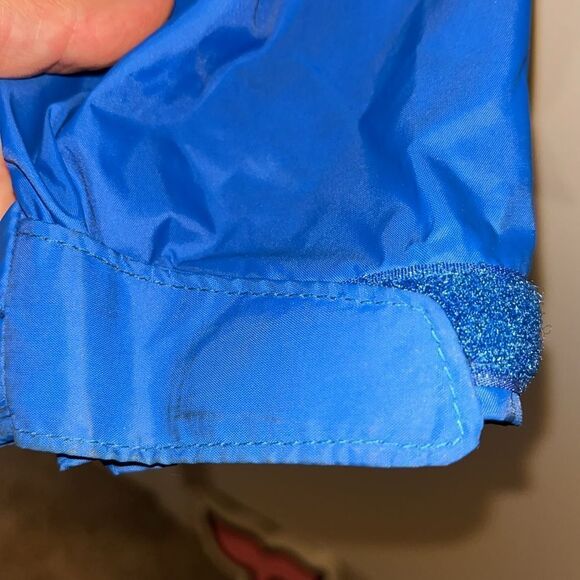 Columbia Full Zip Black Blue Storm Dry Hooded Nylon shell mens Jacket L - Picture 3 of 4